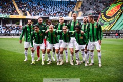 20240818 GAIS under fotbollsmatchen i Allsvenskan mellan GAIS och Halmstads BK den 18 augusti 2024 på Gamla Ullevi i Göteborg.