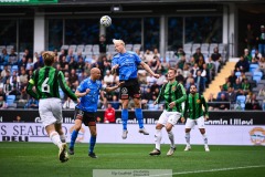 20240818 Halmstads BKs André Boman under fotbollsmatchen i Allsvenskan mellan GAIS och Halmstads BK den 18 augusti 2024 på Gamla Ullevi i Göteborg.