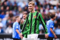 20240818 GAIS Filip Beckman under fotbollsmatchen i Allsvenskan mellan GAIS och Halmstads BK den 18 augusti 2024 på Gamla Ullevi i Göteborg.