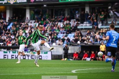 20240818 GAIS Gustav Lundgren under fotbollsmatchen i Allsvenskan mellan GAIS och Halmstads BK den 18 augusti 2024 på Gamla Ullevi i Göteborg.