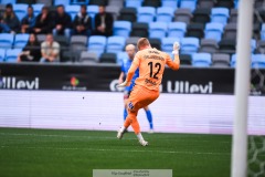 20240818 Halmstads BKs Tim Erlandsson under fotbollsmatchen i Allsvenskan mellan GAIS och Halmstads BK den 18 augusti 2024 på Gamla Ullevi i Göteborg.