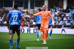 20240818 Halmstads BKs Tim Erlandsson under fotbollsmatchen i Allsvenskan mellan GAIS och Halmstads BK den 18 augusti 2024 på Gamla Ullevi i Göteborg.