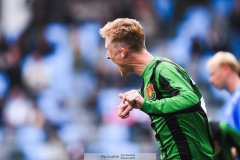 20240818 GAIS Filip Beckman under fotbollsmatchen i Allsvenskan mellan GAIS och Halmstads BK den 18 augusti 2024 på Gamla Ullevi i Göteborg.