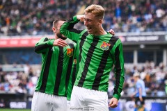 20240818 GAIS Filip Beckman under fotbollsmatchen i Allsvenskan mellan GAIS och Halmstads BK den 18 augusti 2024 på Gamla Ullevi i Göteborg.