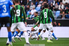 20240818 GAIS Mervan Celik under fotbollsmatchen i Allsvenskan mellan GAIS och Halmstads BK den 18 augusti 2024 på Gamla Ullevi i Göteborg.