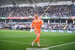 20240818 Halmstads BKs Tim Erlandsson under fotbollsmatchen i Allsvenskan mellan GAIS och Halmstads BK den 18 augusti 2024 på Gamla Ullevi i Göteborg.