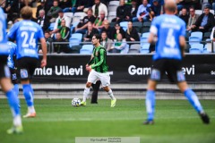 20240818 GAIS William Milovanovic under fotbollsmatchen i Allsvenskan mellan GAIS och Halmstads BK den 18 augusti 2024 på Gamla Ullevi i Göteborg.