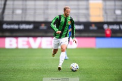 20240818 GAIS Gustav Lundgren under fotbollsmatchen i Allsvenskan mellan GAIS och Halmstads BK den 18 augusti 2024 på Gamla Ullevi i Göteborg.