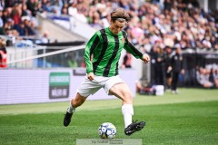 20240818 GAIS Axel Henriksson under fotbollsmatchen i Allsvenskan mellan GAIS och Halmstads BK den 18 augusti 2024 på Gamla Ullevi i Göteborg.