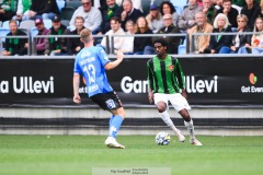 20240818 GAIS Harun Ibrahim under fotbollsmatchen i Allsvenskan mellan GAIS och Halmstads BK den 18 augusti 2024 på Gamla Ullevi i Göteborg.