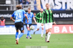 20240818 GAIS Joackim Åberg under fotbollsmatchen i Allsvenskan mellan GAIS och Halmstads BK den 18 augusti 2024 på Gamla Ullevi i Göteborg.