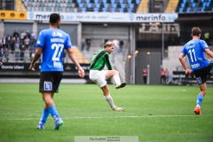 20240818 GAIS August Wängberg under fotbollsmatchen i Allsvenskan mellan GAIS och Halmstads BK den 18 augusti 2024 på Gamla Ullevi i Göteborg.