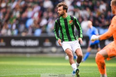 20240818 GAIS Edvin Becirovic under fotbollsmatchen i Allsvenskan mellan GAIS och Halmstads BK den 18 augusti 2024 på Gamla Ullevi i Göteborg.