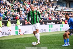 20240818 GAIS Gustav Lundgren under fotbollsmatchen i Allsvenskan mellan GAIS och Halmstads BK den 18 augusti 2024 på Gamla Ullevi i Göteborg.