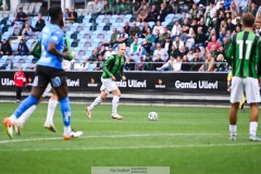 20240818 GAIS Robin Wendin Thomasson under fotbollsmatchen i Allsvenskan mellan GAIS och Halmstads BK den 18 augusti 2024 på Gamla Ullevi i Göteborg.