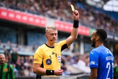 20240818 Halmstads BKs Vinicius Nogueira under fotbollsmatchen i Allsvenskan mellan GAIS och Halmstads BK den 18 augusti 2024 på Gamla Ullevi i Göteborg.