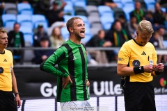 20240818 GAIS Gustav Lundgren under fotbollsmatchen i Allsvenskan mellan GAIS och Halmstads BK den 18 augusti 2024 på Gamla Ullevi i Göteborg.