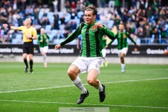 20240818 GAIS Axel Henriksson under fotbollsmatchen i Allsvenskan mellan GAIS och Halmstads BK den 18 augusti 2024 på Gamla Ullevi i Göteborg.