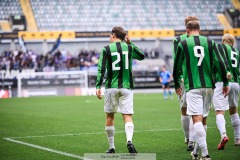 20240818 GAIS Axel Henriksson under fotbollsmatchen i Allsvenskan mellan GAIS och Halmstads BK den 18 augusti 2024 på Gamla Ullevi i Göteborg.