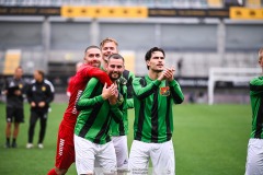 20240818 GAIS Axel Norén och Mergim Krasniqi under fotbollsmatchen i Allsvenskan mellan GAIS och Halmstads BK den 18 augusti 2024 på Gamla Ullevi i Göteborg.