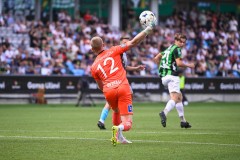 20250726 Halmstads BKs Tim Erlandsson under fotbollsmatchen mellan GAIS och Halmstads BK i Allsvenskan den 16 juli 2025 på Gamla Ullevi i Göteborg.