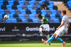 20250726 GAIS Ibrahim Diabate under fotbollsmatchen mellan GAIS och Halmstads BK i Allsvenskan den 16 juli 2025 på Gamla Ullevi i Göteborg.