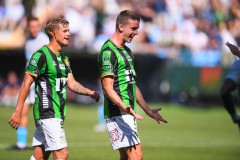 20250726 GAIS Oskar Ågren och Kevin Holmén under fotbollsmatchen mellan GAIS och Halmstads BK i Allsvenskan den 16 juli 2025 på Gamla Ullevi i Göteborg.