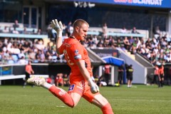 20250726 Halmstads BKs Tim Erlandsson under fotbollsmatchen mellan GAIS och Halmstads BK i Allsvenskan den 16 juli 2025 på Gamla Ullevi i Göteborg.