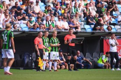 20250726 GAIS Lucas Hedlund och Filip Gustafsson under fotbollsmatchen mellan GAIS och Halmstads BK i Allsvenskan den 16 juli 2025 på Gamla Ullevi i Göteborg.