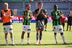 20250726 GAIS Robin Wendin Thomasson, Edvin Becirovic, Kees Sims och Ibrahim Diabate under fotbollsmatchen mellan GAIS och Halmstads BK i Allsvenskan den 16 juli 2025 på Gamla Ullevi i Göteborg.