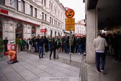 20240707 GAIS supportrar inför fotbollsmatchen i Allsvenskan mellan GAIS och Hammarby IF den 7 Juli 2024 på Gamla Ullevi i Göteborg.