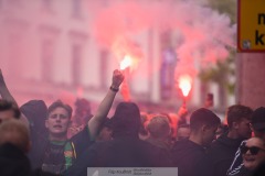 20240707 GAIS supportrar inför fotbollsmatchen i Allsvenskan mellan GAIS och Hammarby IF den 7 Juli 2024 på Gamla Ullevi i Göteborg.