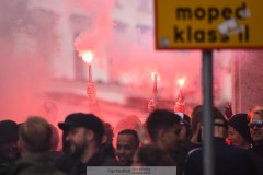 20240707 GAIS supportrar inför fotbollsmatchen i Allsvenskan mellan GAIS och Hammarby IF den 7 Juli 2024 på Gamla Ullevi i Göteborg.