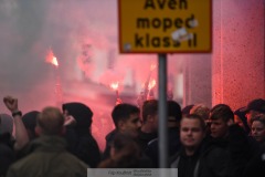 20240707 GAIS supportrar inför fotbollsmatchen i Allsvenskan mellan GAIS och Hammarby IF den 7 Juli 2024 på Gamla Ullevi i Göteborg.