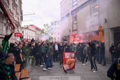20240707 GAIS supportrar inför fotbollsmatchen i Allsvenskan mellan GAIS och Hammarby IF den 7 Juli 2024 på Gamla Ullevi i Göteborg.