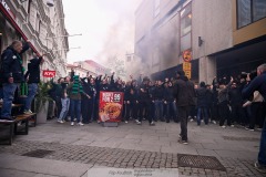 20240707 GAIS supportrar inför fotbollsmatchen i Allsvenskan mellan GAIS och Hammarby IF den 7 Juli 2024 på Gamla Ullevi i Göteborg.