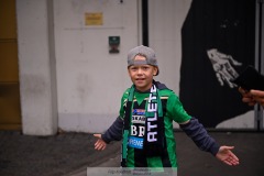 20240707 GAIS supportrar inför fotbollsmatchen i Allsvenskan mellan GAIS och Hammarby IF den 7 Juli 2024 på Gamla Ullevi i Göteborg.