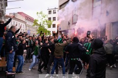 20240707 GAIS supportrar inför fotbollsmatchen i Allsvenskan mellan GAIS och Hammarby IF den 7 Juli 2024 på Gamla Ullevi i Göteborg.