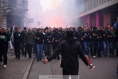 20240707 GAIS supportrar inför fotbollsmatchen i Allsvenskan mellan GAIS och Hammarby IF den 7 Juli 2024 på Gamla Ullevi i Göteborg.