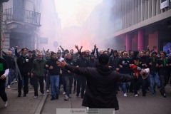 20240707 GAIS supportrar inför fotbollsmatchen i Allsvenskan mellan GAIS och Hammarby IF den 7 Juli 2024 på Gamla Ullevi i Göteborg.
