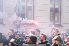 20240707 GAIS supportrar inför fotbollsmatchen i Allsvenskan mellan GAIS och Hammarby IF den 7 Juli 2024 på Gamla Ullevi i Göteborg.