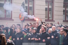 20240707 GAIS supportrar inför fotbollsmatchen i Allsvenskan mellan GAIS och Hammarby IF den 7 Juli 2024 på Gamla Ullevi i Göteborg.