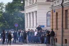 20240707 GAIS supportrar inför fotbollsmatchen i Allsvenskan mellan GAIS och Hammarby IF den 7 Juli 2024 på Gamla Ullevi i Göteborg.