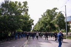 20240707 GAIS supportrar inför fotbollsmatchen i Allsvenskan mellan GAIS och Hammarby IF den 7 Juli 2024 på Gamla Ullevi i Göteborg.