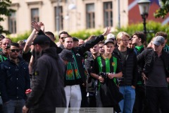 20240707 GAIS supportrar inför fotbollsmatchen i Allsvenskan mellan GAIS och Hammarby IF den 7 Juli 2024 på Gamla Ullevi i Göteborg.