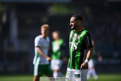 20240707 GAIS Mervan Celik under fotbollsmatchen i Allsvenskan mellan GAIS och Hammarby IF den 7 Juli 2024 på Gamla Ullevi i Göteborg.