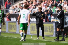20240707 GAIS Huvudtränare Fredrik Holmberg under fotbollsmatchen i Allsvenskan mellan GAIS och Hammarby IF den 7 Juli 2024 på Gamla Ullevi i Göteborg.