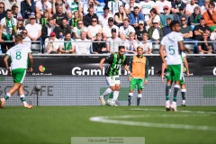 20240707 GAIS Mervan Celik under fotbollsmatchen i Allsvenskan mellan GAIS och Hammarby IF den 7 Juli 2024 på Gamla Ullevi i Göteborg.