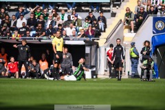 20240707 GAIS Gustav Lundgren under fotbollsmatchen i Allsvenskan mellan GAIS och Hammarby IF den 7 Juli 2024 på Gamla Ullevi i Göteborg.