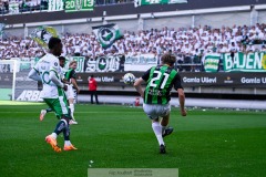 20240707 GAIS Axel Henriksson under fotbollsmatchen i Allsvenskan mellan GAIS och Hammarby IF den 7 Juli 2024 på Gamla Ullevi i Göteborg.